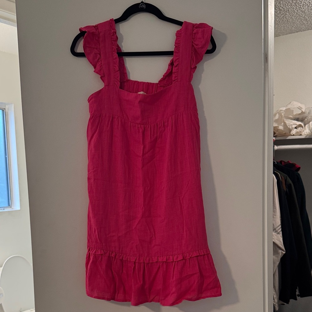 New In: Pink Ruffled Mini Dress